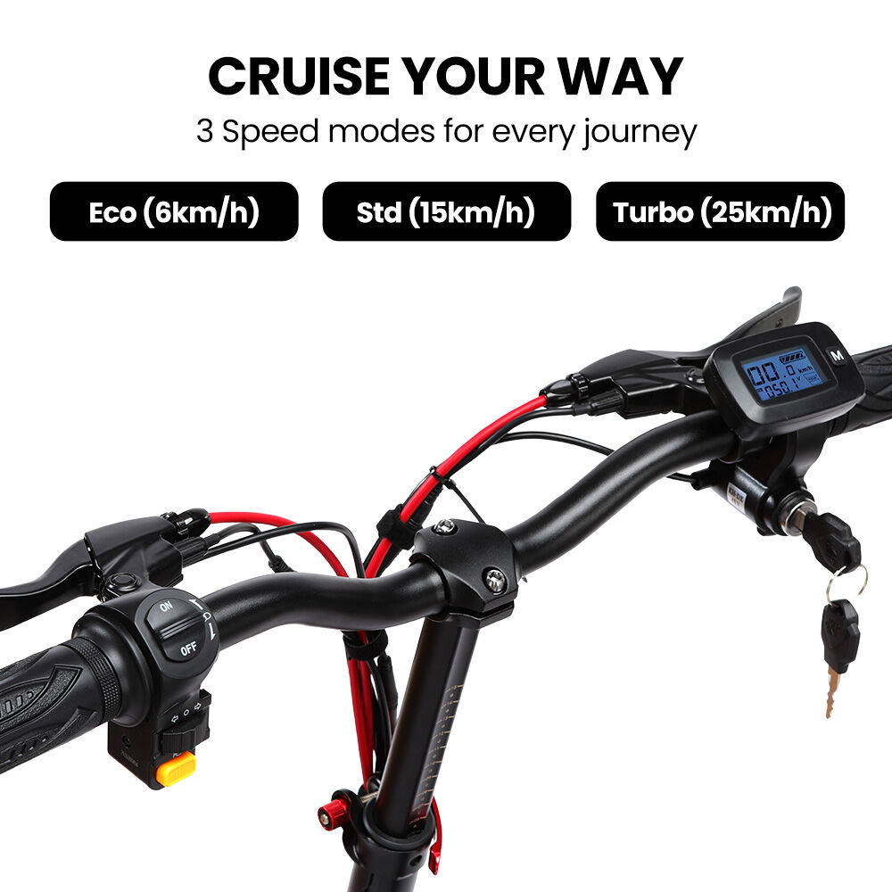 ALPHA Rover Electric Scooter with Seat, AU Compliant, 500W 48V 25km/h 30km Range, 14-inch Tyres, Motorised Commuter eScooter for Adults, Black