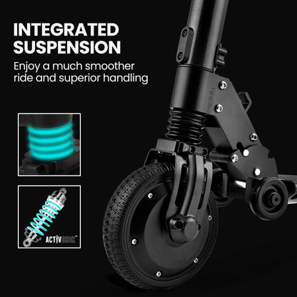 ALPHA Peak 300W 10Ah Electric Scooter, AU Compliant, Suspension, for Adults or Teens, Black