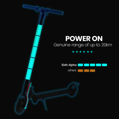 ALPHA Peak 300W 10Ah Electric Scooter, AU Compliant, Suspension, for Adults or Teens, Black