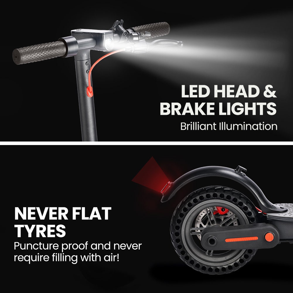 ALPHA Urban 8 Electric Scooter, AU Compliant, Suspension, 25km Range, 8.5-Inch Wheels, Brushless Motor, Motorised Commuter eScooter for Adults, Black