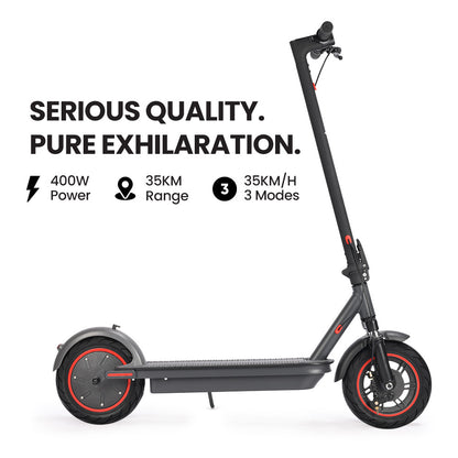 ALPHA Urban 10 Electric Scooter, AU Compliant, 35km/h, Suspension, 35km Range, 10-Inch Wheels, Brushless Motor, Free APP, Motorised Commuter eScooter for Adults, Grey