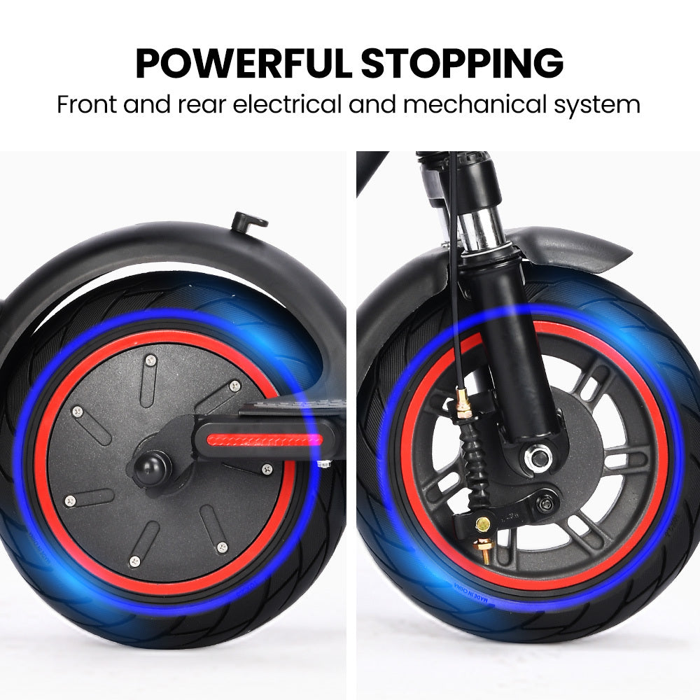ALPHA Urban 10 Electric Scooter, AU Compliant, 35km/h, Suspension, 35km Range, 10-Inch Wheels, Brushless Motor, Free APP, Motorised Commuter eScooter for Adults, Black