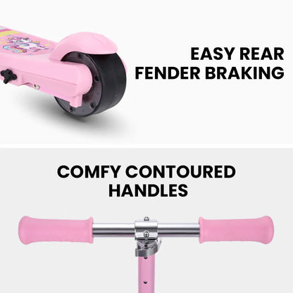 ROVO KIDS WhizKid Electric Scooter, Ages 5-11, Adjustable Height, AU Compliant, Lithium Battery, Brushless Motor, Pink - Mekamart Australia