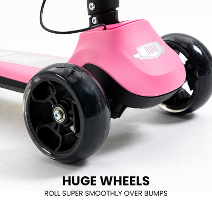 ROVO KIDS 3-Wheel Electric Scooter , Ages 3-8, Adjustable Height, AU Compliant, Lithium Battery, Pink