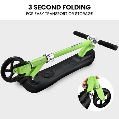 ROVO KIDS Electric Scooter, AU Compliant, Lithium Ride-On Foldable E-Scooter 125W Rechargeable, Green