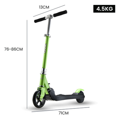 ROVO KIDS Electric Scooter, AU Compliant, Lithium Ride-On Foldable E-Scooter 125W Rechargeable, Green