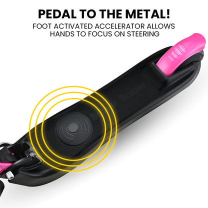 ROVO KIDS Electric Scooter, AU Compliant, Lithium Ride-On Foldable E-Scooter 125W Rechargeable, Pink
