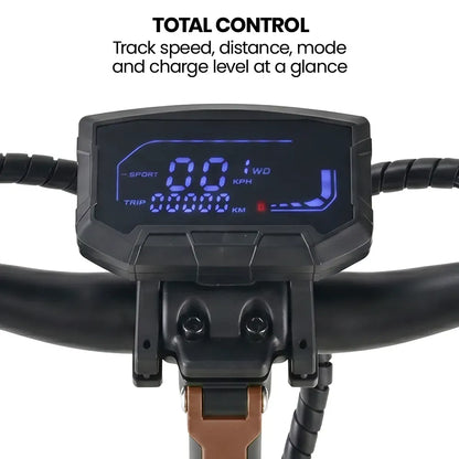 VALK Ego 8 Electric Scooter, 45km/h Max, AU Compliant, 48V 13Ah, Up to 55km Range, eScooter for Adults, Foldable, Off Road, Black/Bronze
