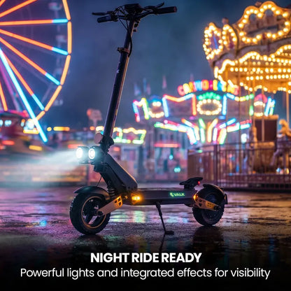 VALK Ego 8 Electric Scooter, 45km/h Max, AU Compliant, 48V 13Ah, Up to 55km Range, eScooter for Adults, Foldable, Off Road, Black/Bronze