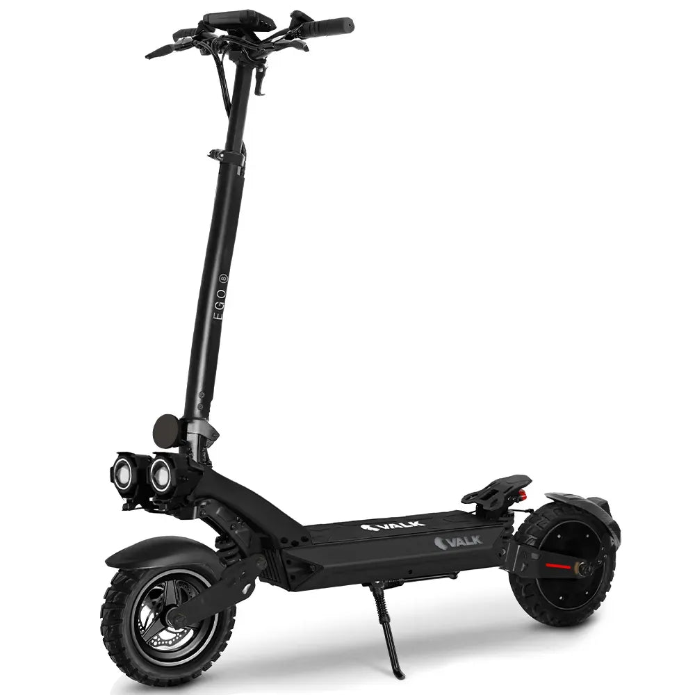 VALK Ego 8 Electric Scooter, 500W, AU Compliant, 48V 13Ah, 55km Max Range, eScooter for Adults, Foldable, Off Road, Black