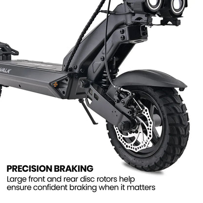 VALK Ego 8 Electric Scooter, 500W, AU Compliant, 48V 13Ah, 55km Max Range, eScooter for Adults, Foldable, Off Road, Black