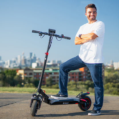 VALK Fusion 5 Electric Scooter, 500W, AU Compliant, 48V 13Ah Lithium, 50km Range, 40km/h, Quad Shocks, 10 inch Tyres