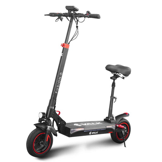 VALK Fusion 7 Electric Scooter, 800W, AU Compliant, with Seat Option, 48V 13Ah Lithium, 50km Range, Quad Shocks, 10 inch Tyres