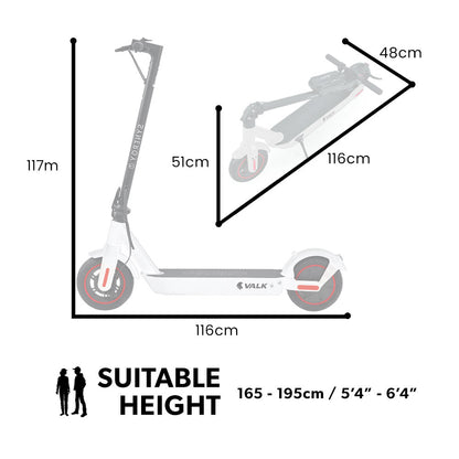 VALK Synergy 7 Electric Scooter, 500W 15Ah, AU Compliant, Motorised eScooter for Adults, White