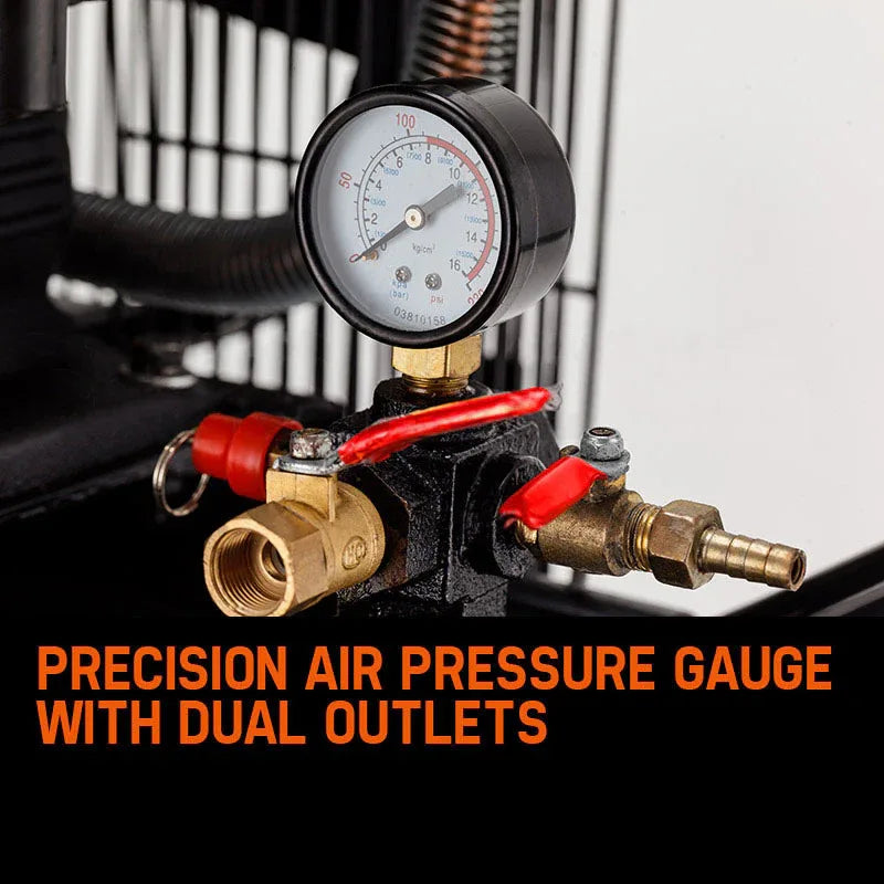 UNIMAC 8HP Air Compressor 115PSI 120L Petrol Powered Industrial Air Conditioning - Mekamart Australia