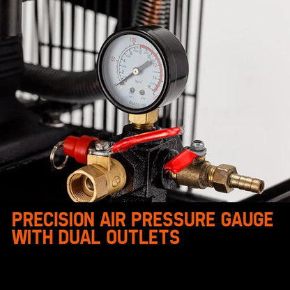 UNIMAC 8HP Air Compressor 115PSI 120L Petrol Powered Industrial Air Conditioning - Mekamart Australia