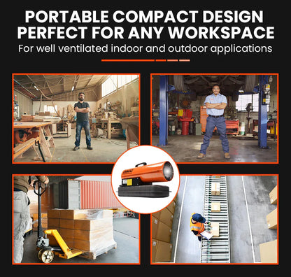 UNIMAC 20KW Portable Industrial Diesel Direct Forced Air Space Heater - Mekamart Australia