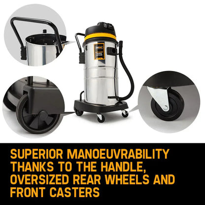 UNIMAC 60L Wet and Dry Vacuum Cleaner Bagless Industrial Grade Drywall Vac - Mekamart Australia