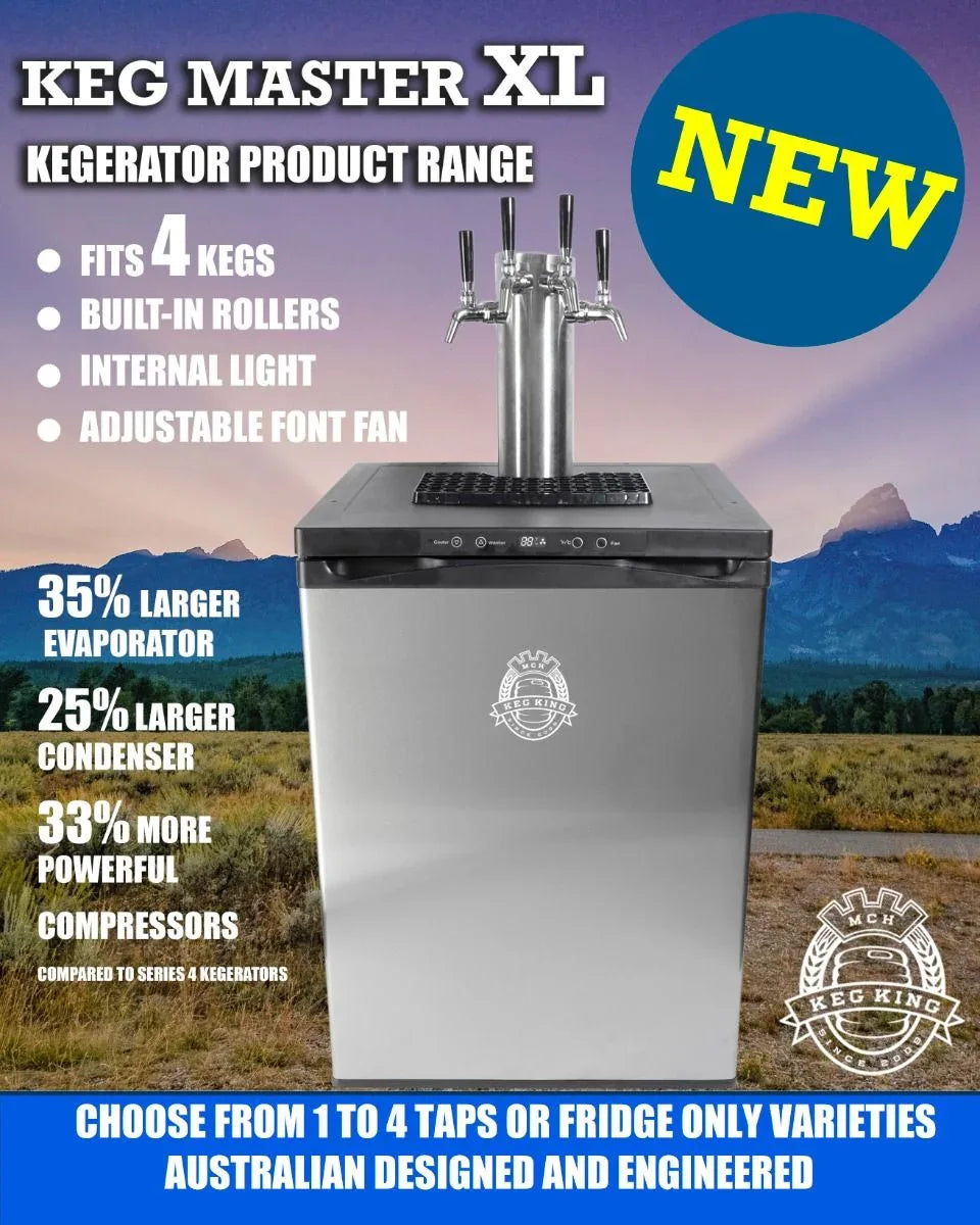 Keg King - Kegmaster Series XL Kegerator - Fastap Double Tap - Mekamart Australia