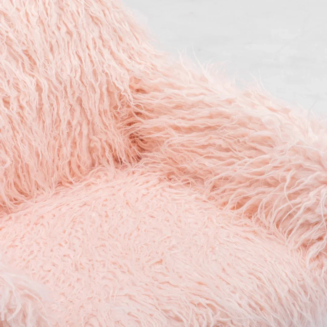 Fluffy Office Chair Faux Fur Modern Swivel Desk Chair for Women And Girls-Pink - Mekamart Australia