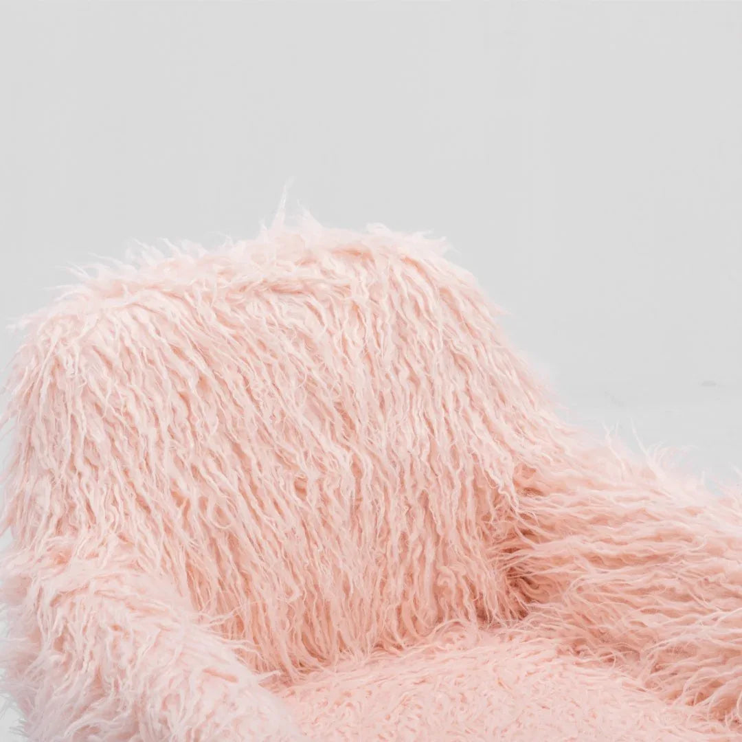 Fluffy Office Chair Faux Fur Modern Swivel Desk Chair for Women And Girls-Pink - Mekamart Australia