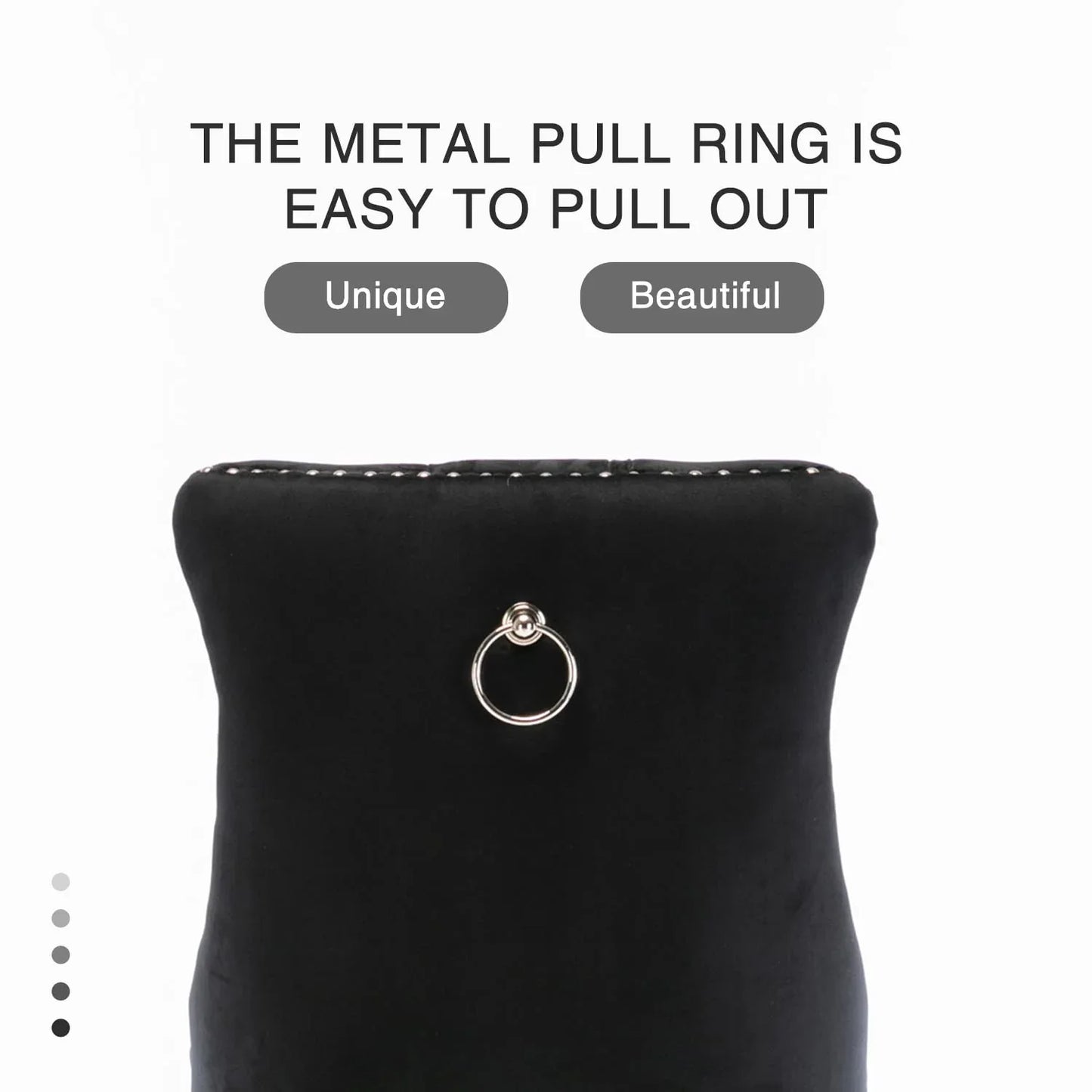 4X Velvet Bar Stools with Studs Trim Wooden Legs Tufted Dining Chairs Kitchen - Mekamart Australia