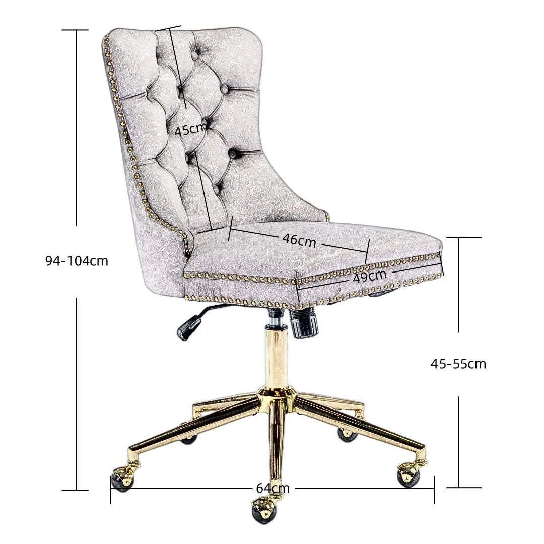 Velvet Home Office Chair- Black - Mekamart Australia
