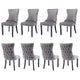 8x Velvet Upholstered Dining Chairs Tufted Wingback Side Chair with Studs Trim Solid Wood Legs for Kitchen - Mekamart Australia
