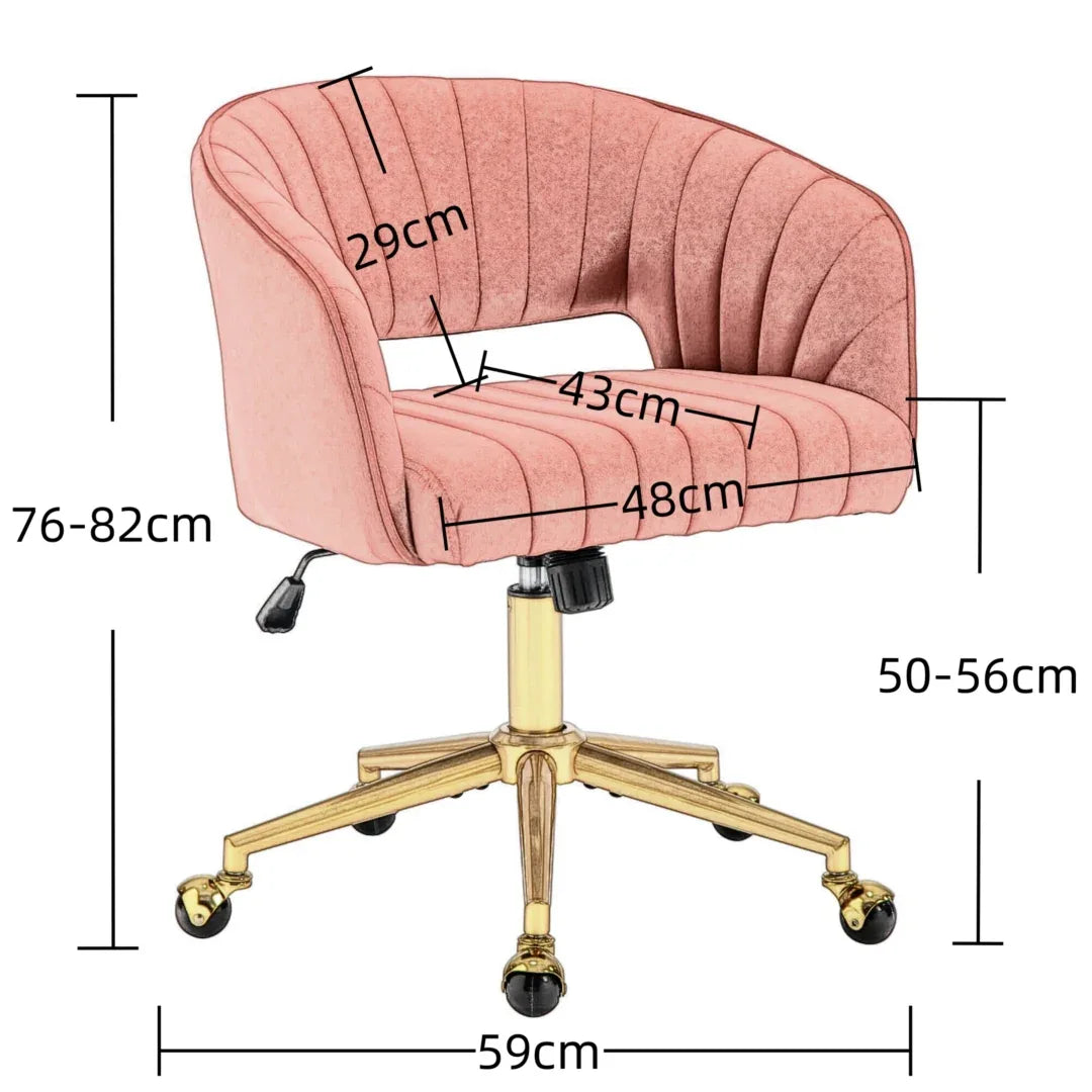 Velvet Home Office Chair- Grey - Mekamart Australia