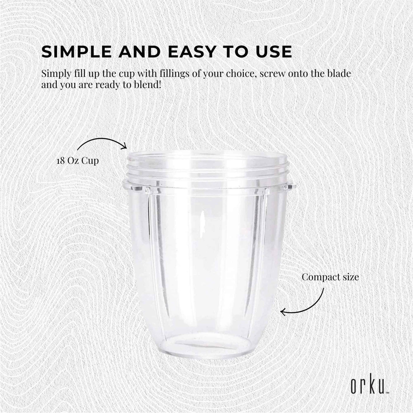 For Nutribullet Small Short Little 18 Oz Cup - For 600W + 900W Model Replacement - Mekamart Australia