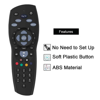 2x Tooleroo PayTV Remote Control Compatible with Foxtel MYSTAR SKY NZ - Black - Mekamart Australia