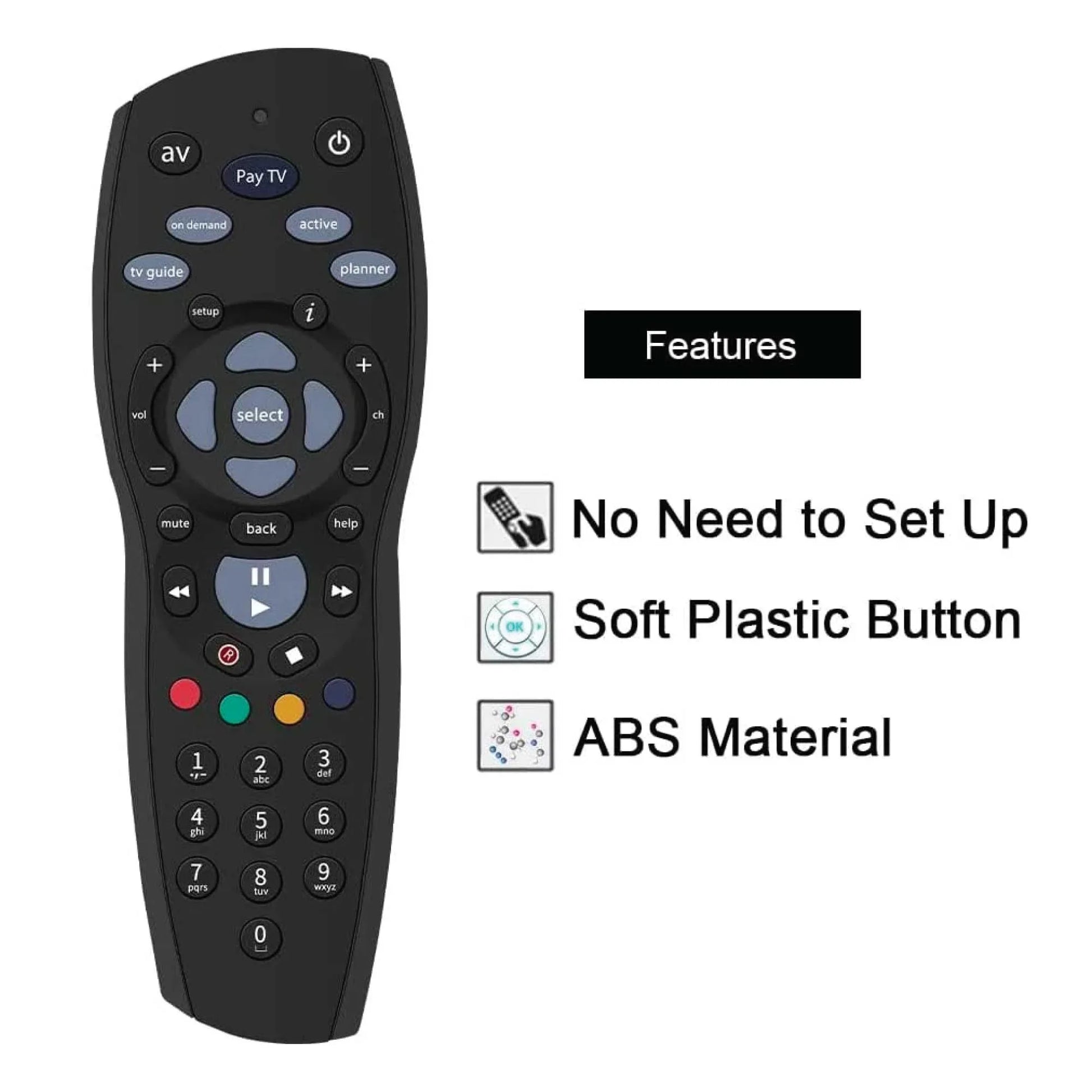 3x Tooleroo PayTV Remote Control Compatible with Foxtel MYSTAR SKY NZ - Black - Mekamart Australia