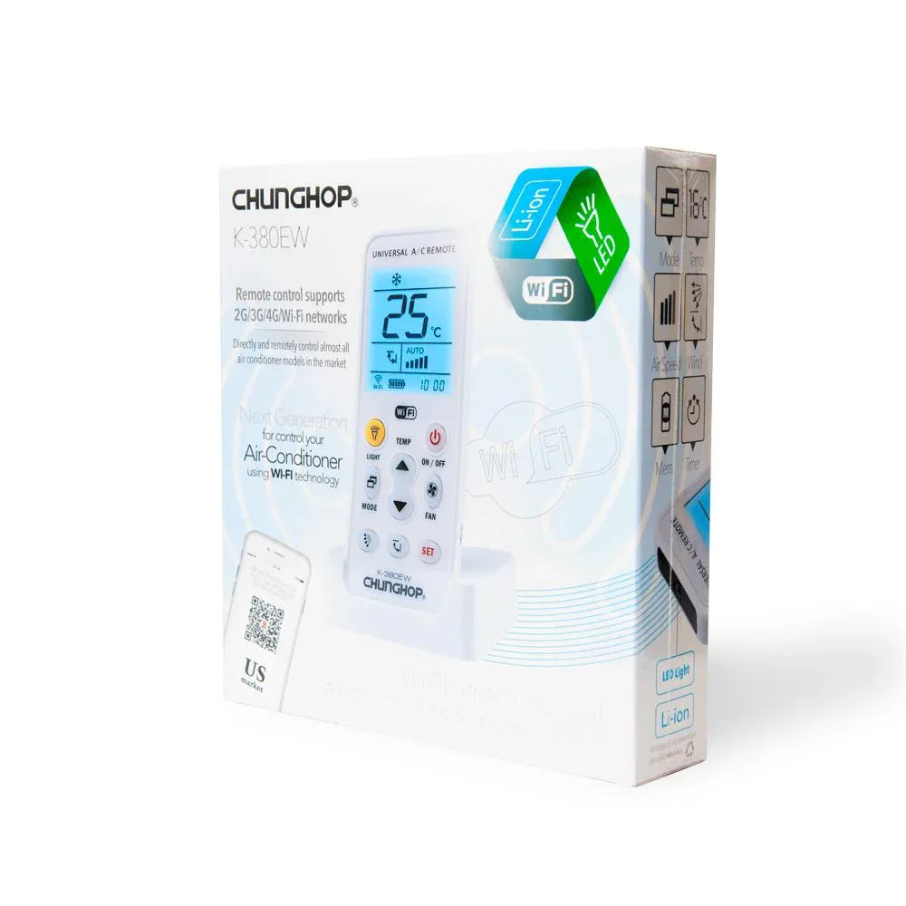 Chunghop K380EW Smart WiFi Air Conditioner Remote Compatible with HICON and More - Mekamart Australia