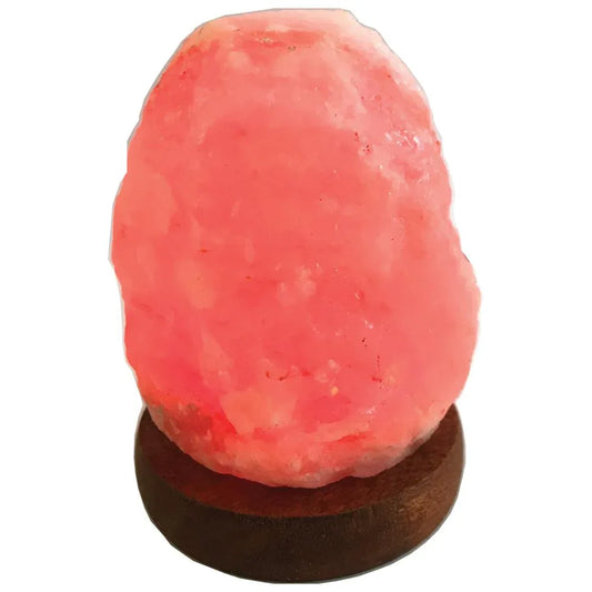 Red USB Himalayan Pink Salt Lamp - Colour Light Bulb - Mini Natural Rock Crystal - Mekamart Australia