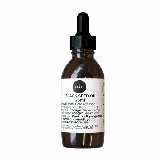 Orku 25ml Pure Black Seed Oil Cold Pressed 100% Ethiopian Nigella Sativa Cumin