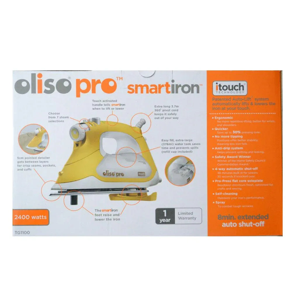 AU Plug Oliso Pro Iron iTouch Smart Technology Clothes Steamer Quilting TG1100 - Mekamart Australia
