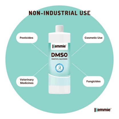 Kemmie 1L DMSO Liquid 99.9% Pure - USP Grade Dimethyl Sulfoxide Solvent