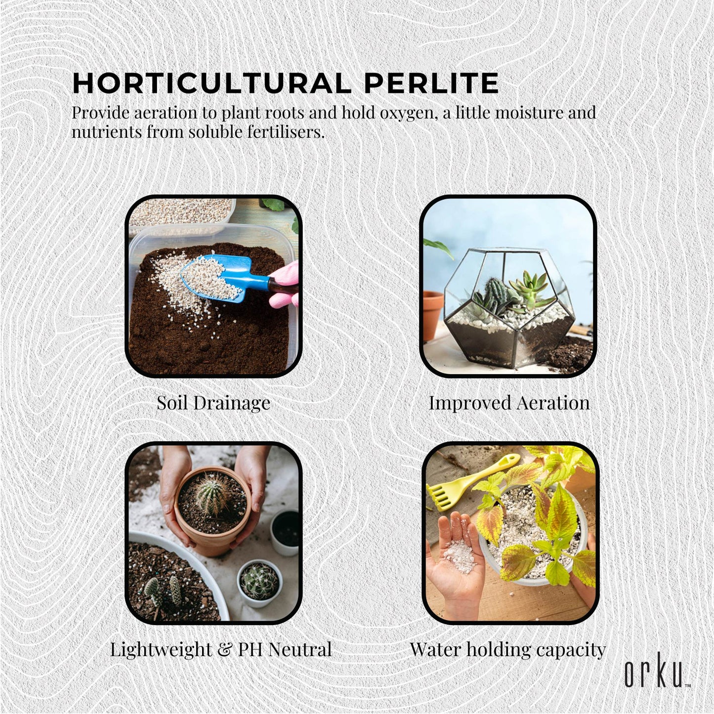Orku 100L Perlite Super Coarse Premium Soil Expanded Medium Plants Hydroponics