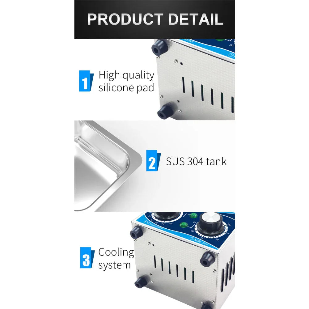 15L Digital Ultrasonic Cleaner Jewelry Ultra Sonic Bath Degas Parts Cleaning - Mekamart Australia