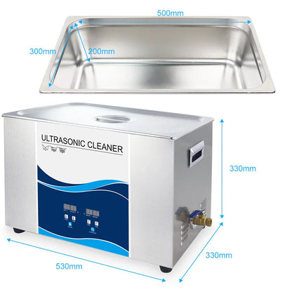30L Digital Ultrasonic Cleaner Jewelry Ultra Sonic Bath Degas Parts Cleaning - Mekamart Australia