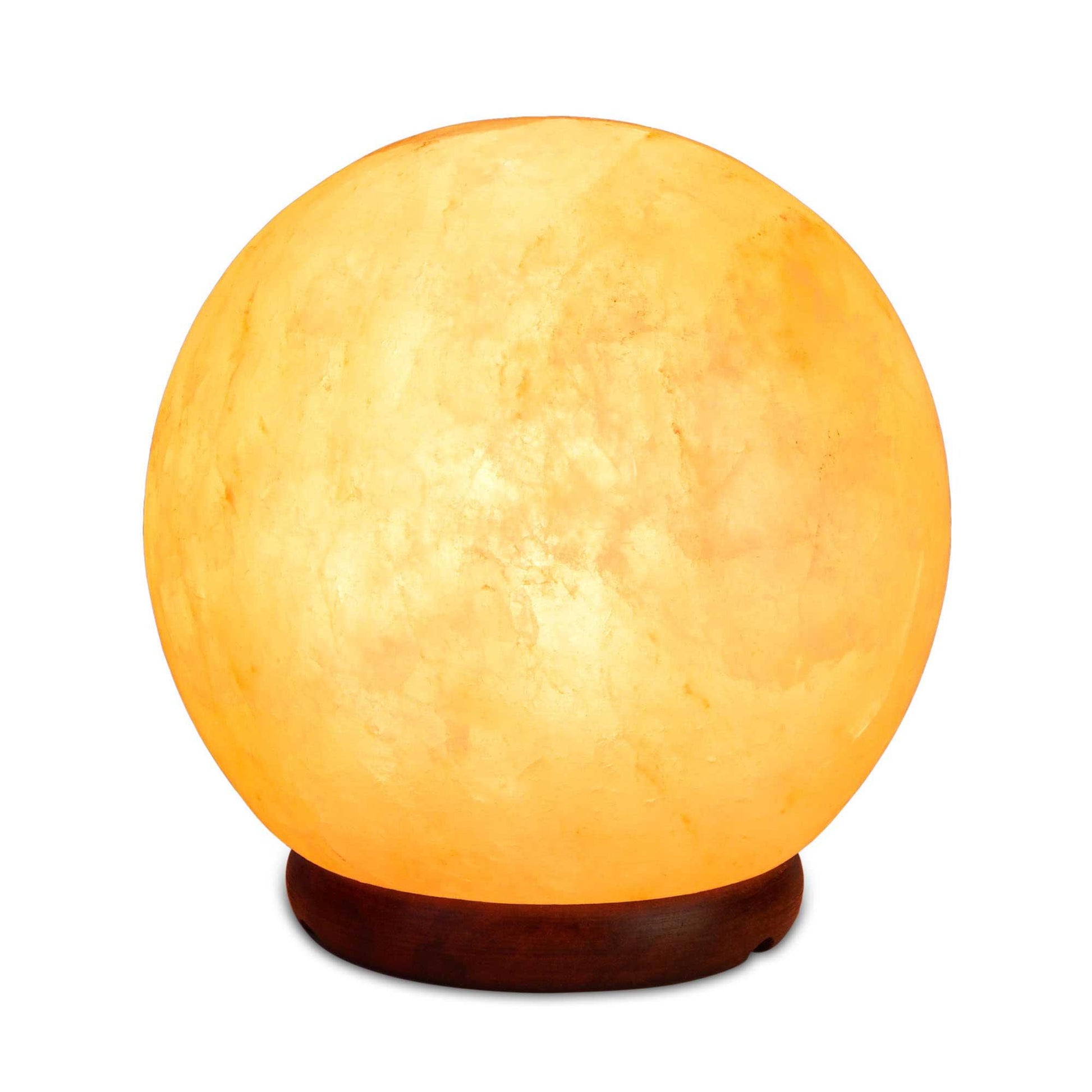 12V 12W 6.5" Ball Himalayan Pink Salt Lamp Carved Rock Crystal Light Bulb On/Off - Mekamart Australia