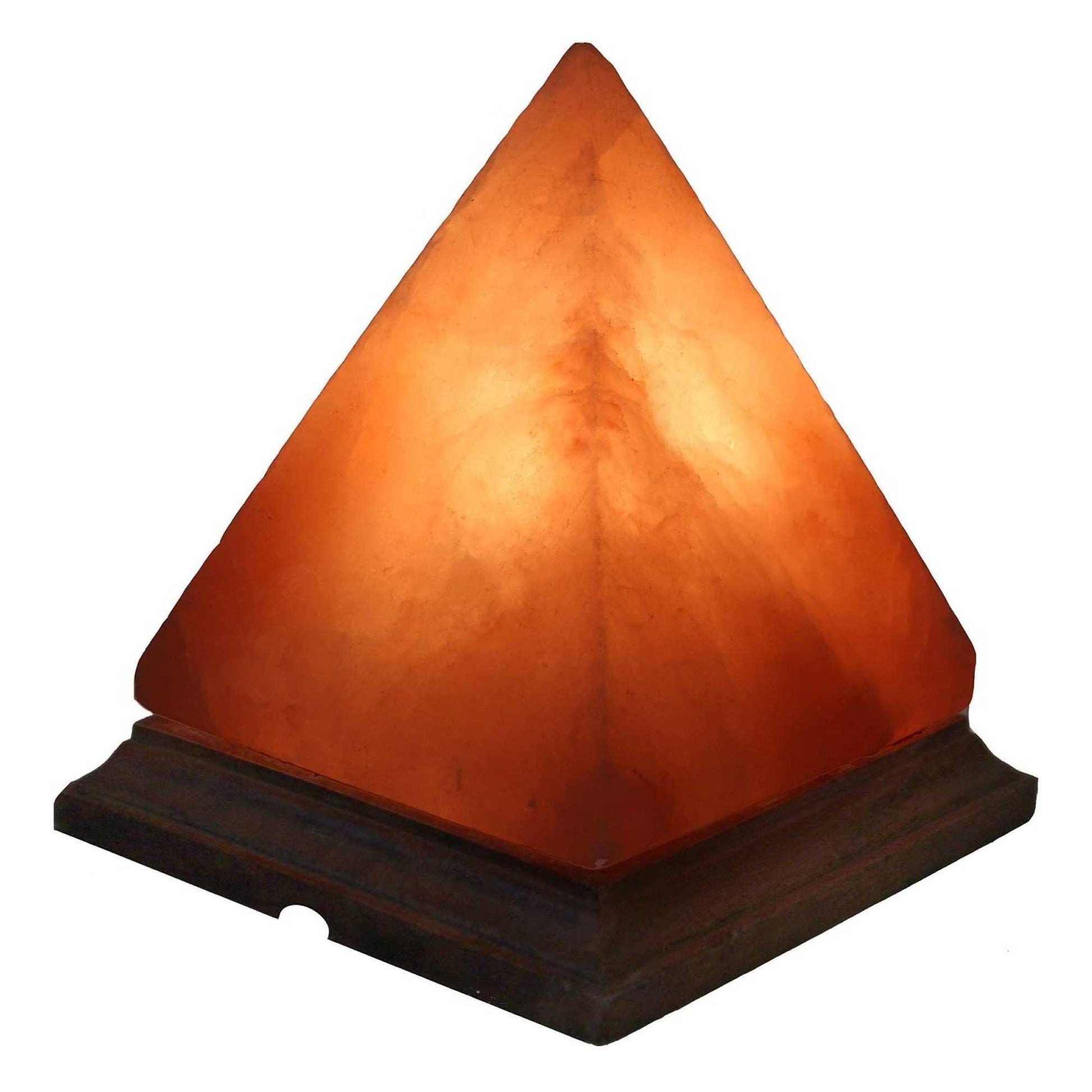 12V 12W Pyramid Himalayan Pink Salt Lamp Carved Rock Crystal Light Bulb On/Off - Mekamart Australia