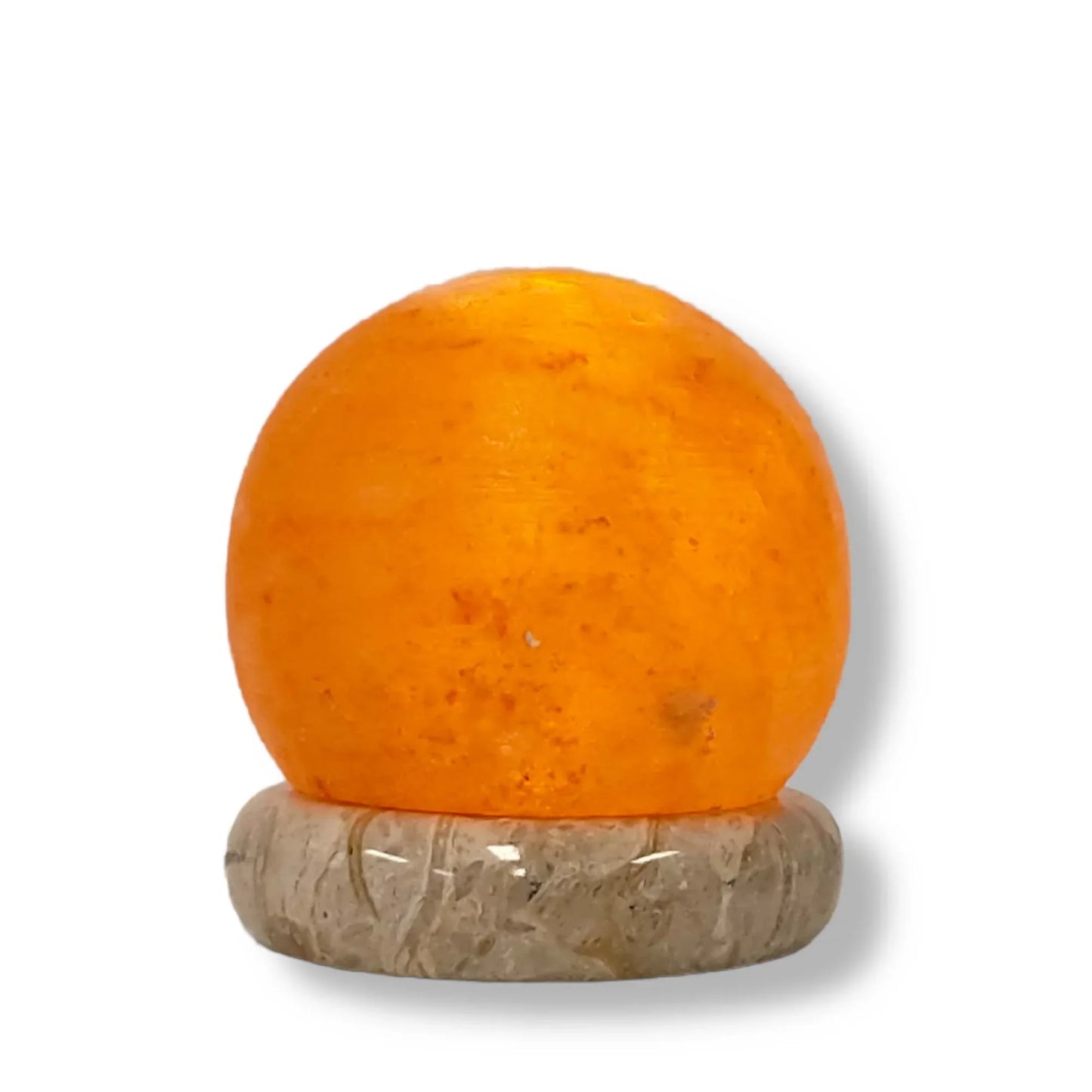 USB Himalayan Salt Lamp - Ball Sphere Carved Shape Pink Crystal Rock LED Light - Mekamart Australia