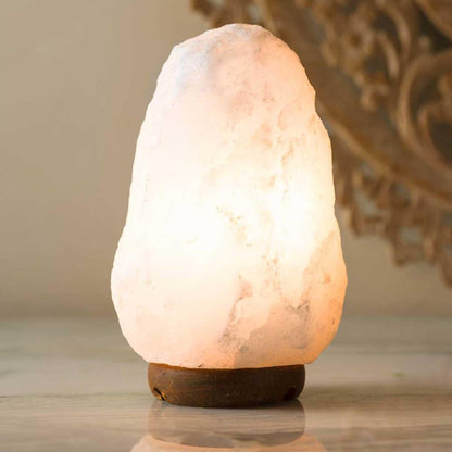 12V 12W 1-2Kg Himalayan White Salt Lamp Crystal Rock Natural Shape Unique Lamps - Mekamart Australia