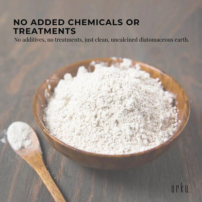 Orku 2Kg Fossil Shell Flour - Livestock Garden Pet Diatomaceous Earth