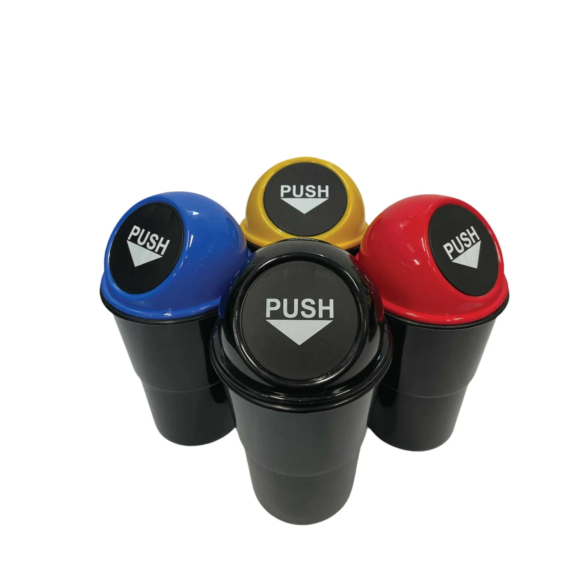 12x 550ml Mini Car Rubbish Bin - Cup Holder Trash Can Coin Ashtray Random Colour - Mekamart Australia