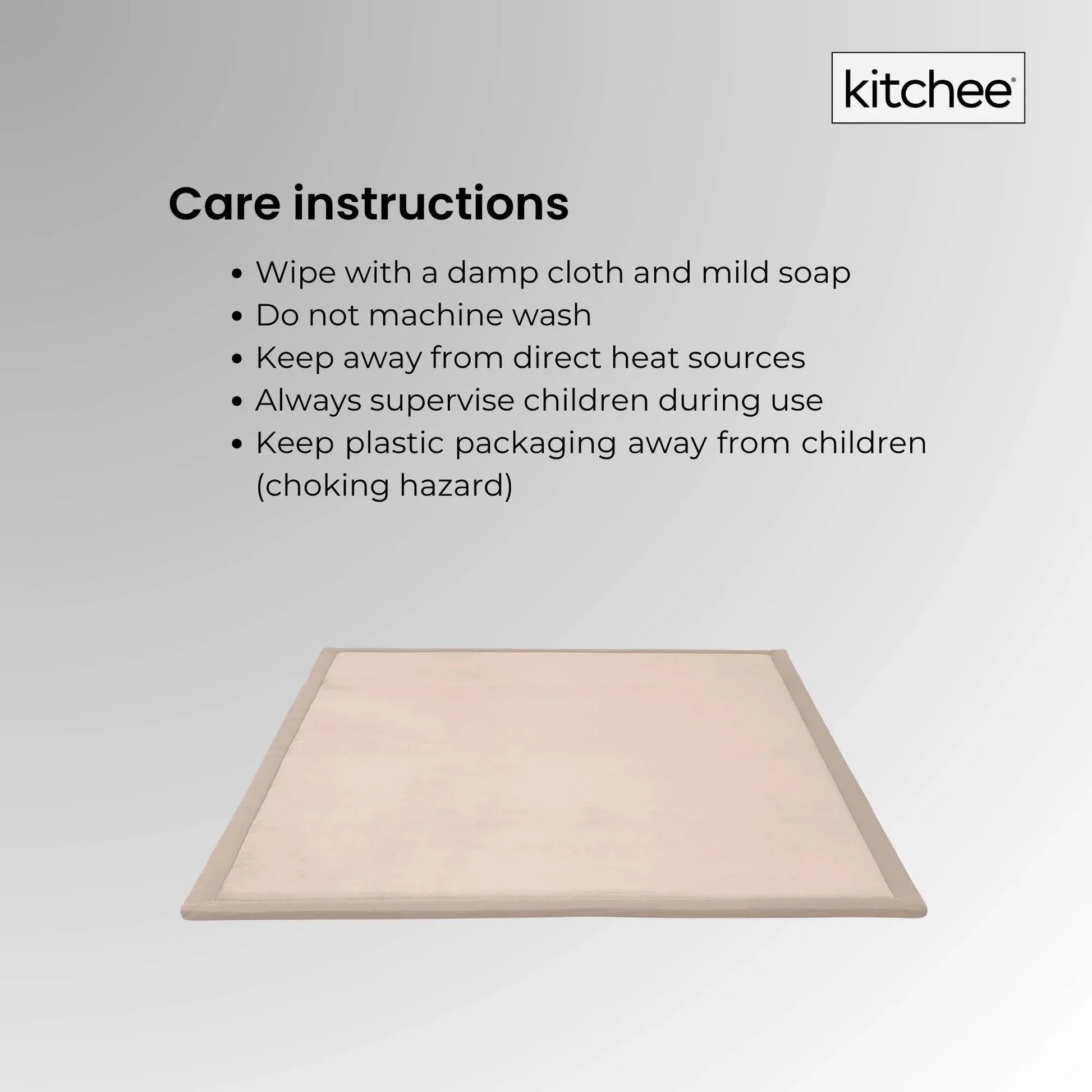 Kitchee Kids Foam Floor Play Mat 150x200cm – Padded Thick Soft Tatami Style Cream - Mekamart Australia