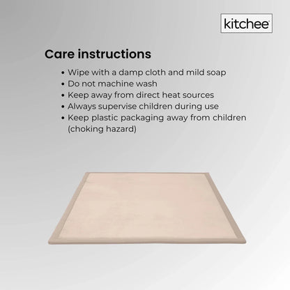 Kitchee Kids Foam Floor Play Mat 200x200cm – Padded Thick Soft Tatami Style Cream - Mekamart Australia