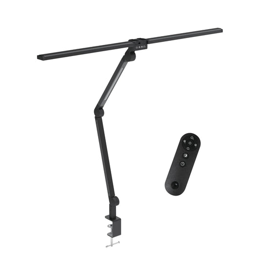 Kitchee Tri-Fold LED Desk Lamp with Clamp - Swinging Arm Eye-Care Dimmable Light - Mekamart Australia