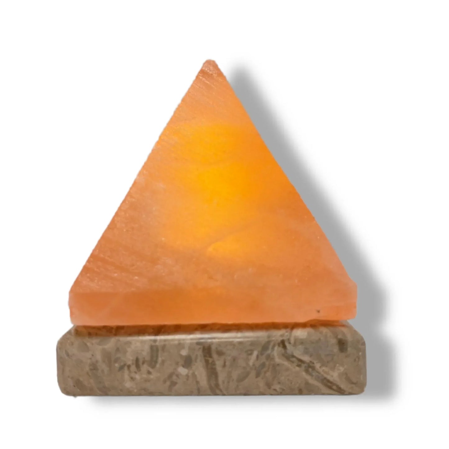 USB Colour Changing Salt Himalayan Lamp - Pyramid Shape Pink Rock LED Light - Mekamart Australia
